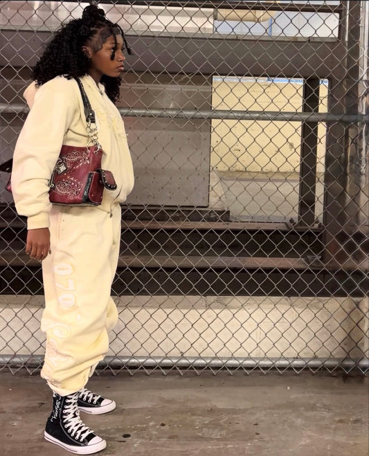 CREAM FAITH SWEATSUIT