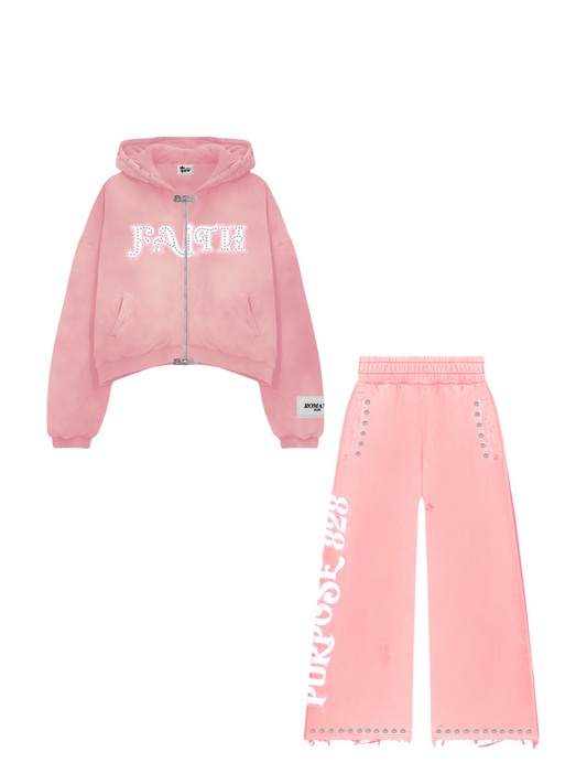 BROWN FAITH SWEATSUIT