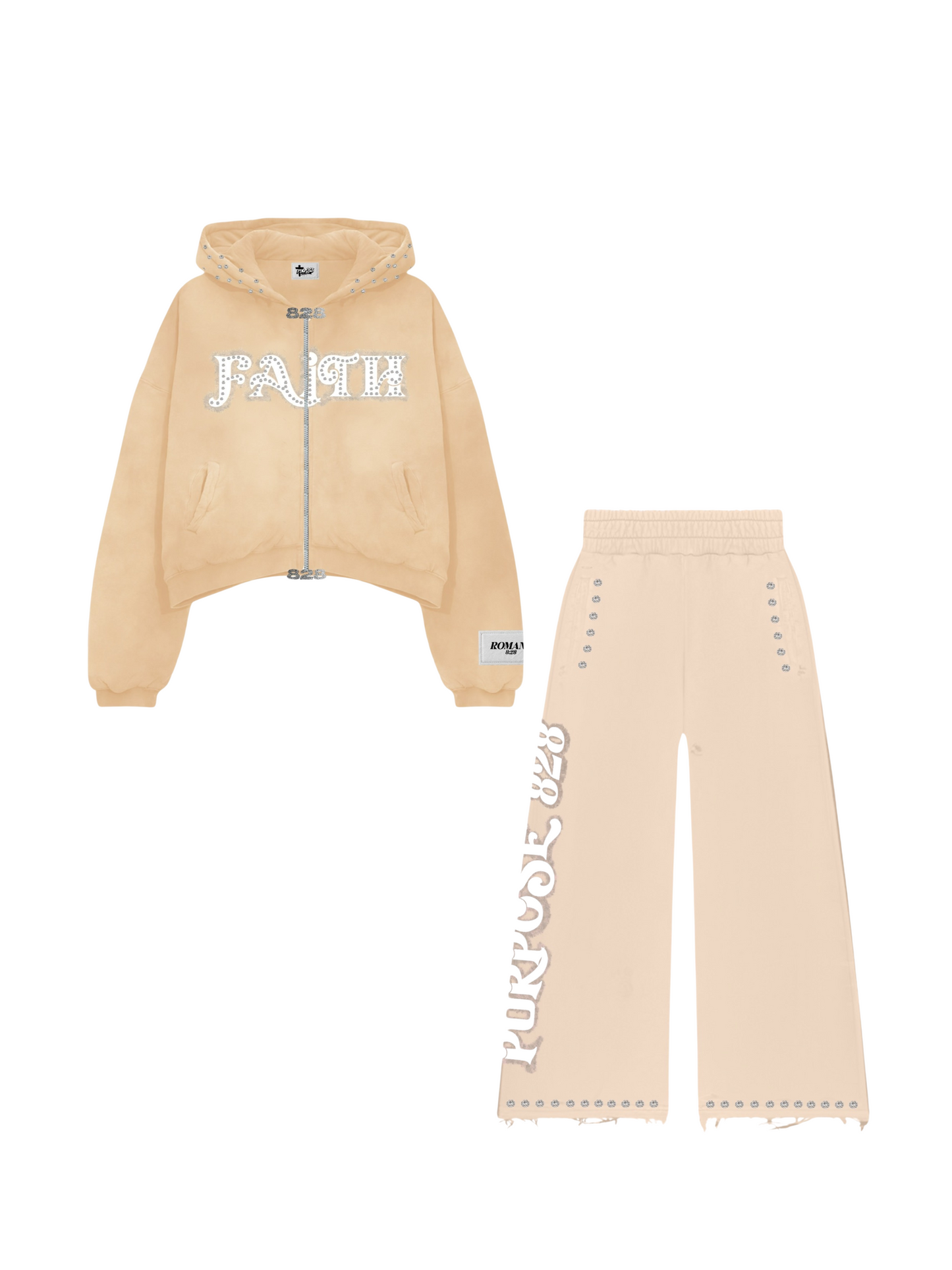 BROWN FAITH SWEATSUIT